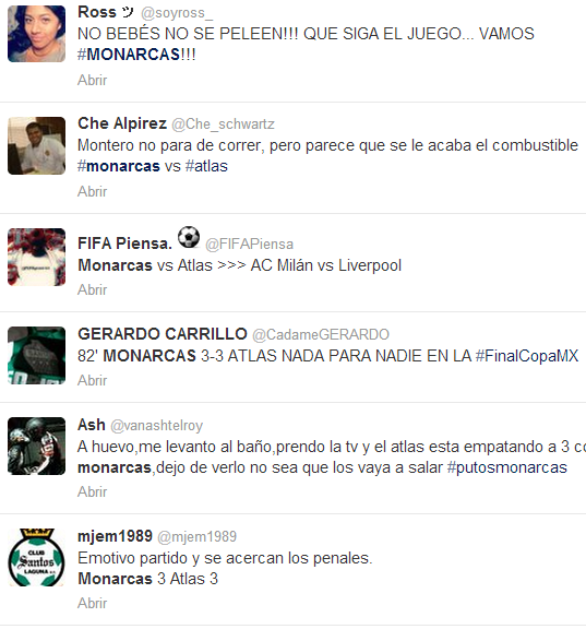 monarcas tuits vs atlas