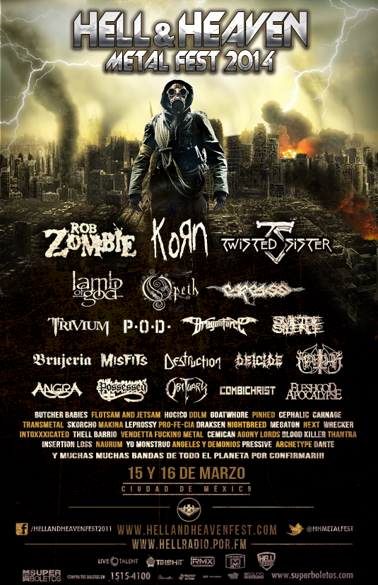 póster Hell&Heaven Fest México 2014