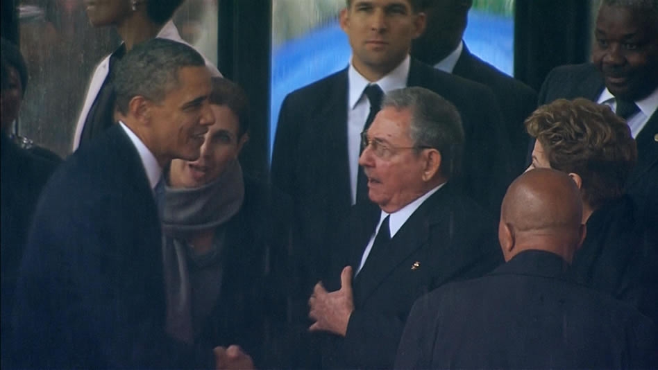 Barack Obama y Raúl Castro