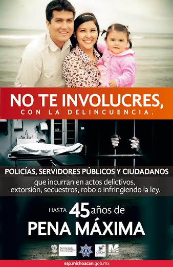 Campaña SSP No te involucres con la delincuencia