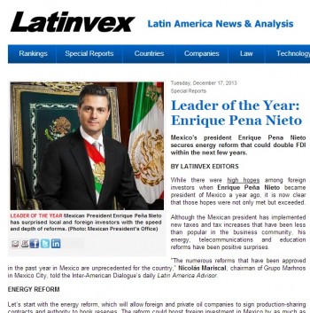 Enrique Peña Nieto líder del año por Latinvex