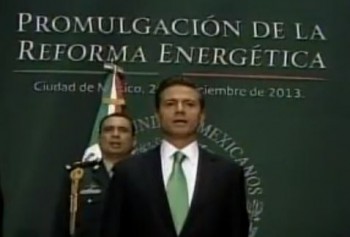 Enrique Peña Nieto promulgación reforma energética