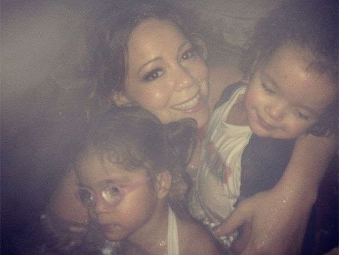 Mariah Carey con sus hijos