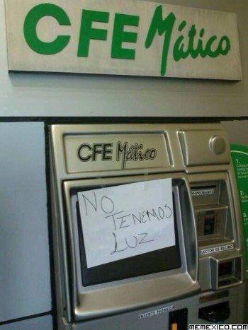 No hay luz CFE