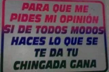 Para que te doy mi opinion