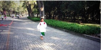 Triquis carrera descalza en Castillo de Chapultepec