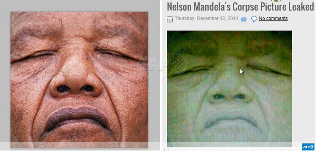 nelson mandela foto muerto