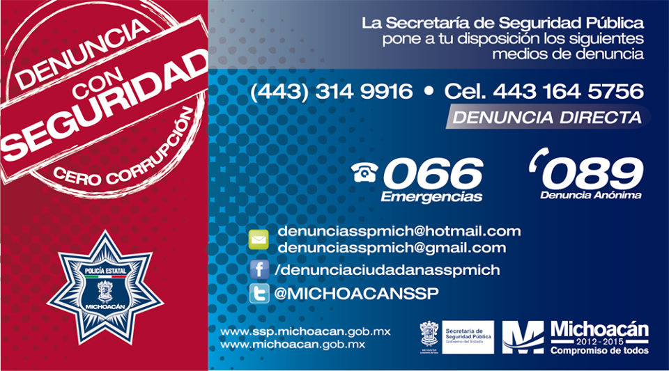 operativo seguridad SSP denuncias