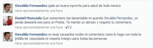 osvaldo Fernandez ojala amlo se muera pronto para salud de mexico