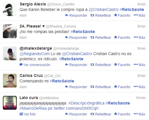 Twitter #RetoSaiote2