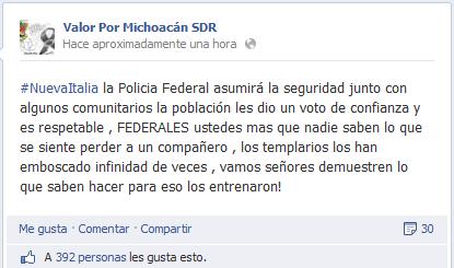 ejercito en nueva italia valor por michoacán