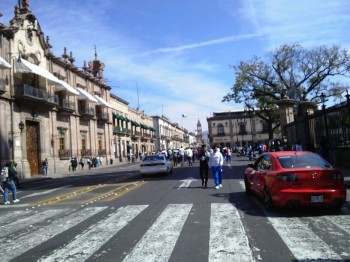 normalistas marcha centro Morelia