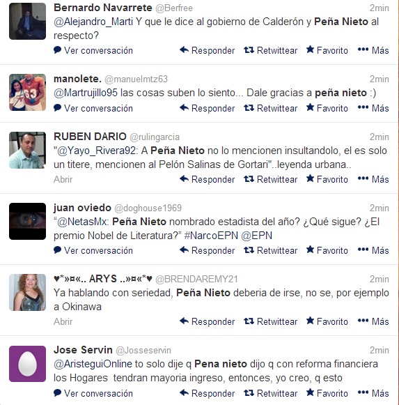 peña nieto 2014 mensaje twitter