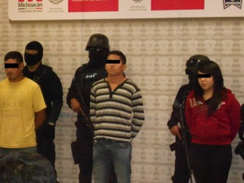 presentan a 3 secuestradores detenidos en Morelia