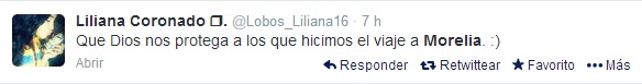 tigres aficionada tuit viaje a morelia peligro