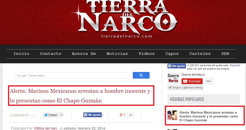 chapo guzman inocente tierra del narco