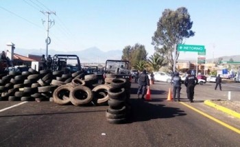 retén policía entrada a Morelia