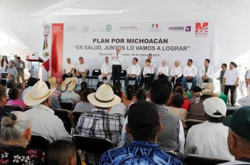 Fauto Vallejo, Osorio Chong, Alfredo Castillo en Buenavista Plan por Michoacán