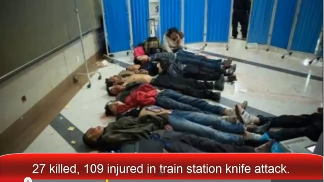Mueren 27 personas acuchilladas en estación de tren en China