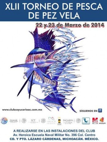 Torneo de pesca de pez vela en Lázaro Cárdenas 22 y 23 de marzo