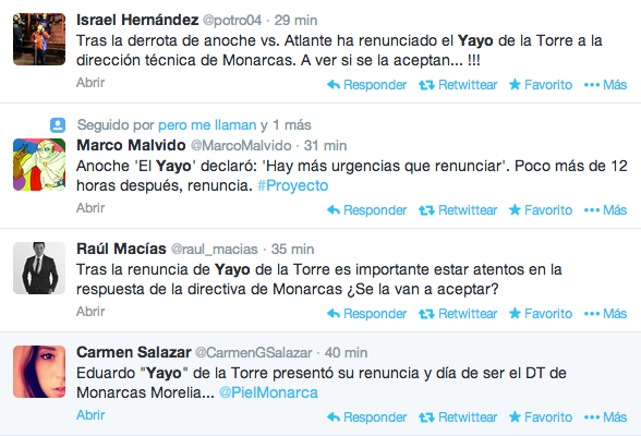 Yayo de la Torre fuera de Monarcas Morelia #FueraYayo