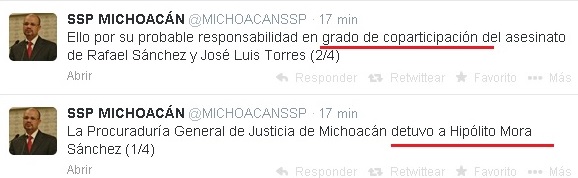 ssp michoacan confirma tw detención hipólito mora