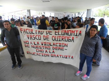 tercera marcha por la gratuidad de la umsnh