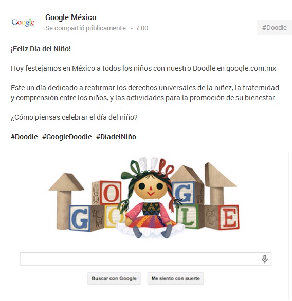 Google Día del Niño doodle 2