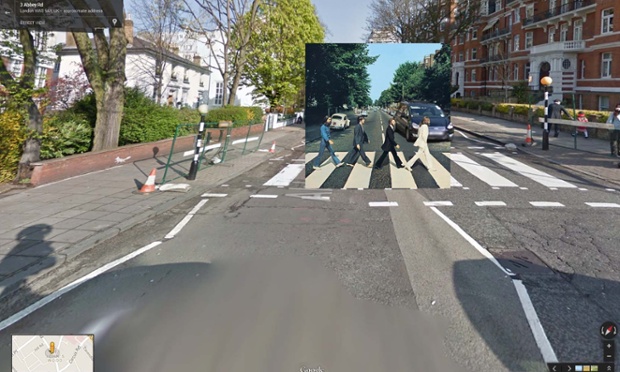 Google Street View portada de Abbey Road de The Beatles