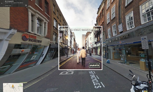 Google Street View portada de (What's the Story) Morning Glory de Oasis