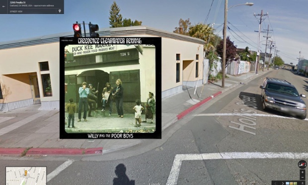 Google Street View portada de Willy and the Poor Boys de Creedence Clearwater Revival