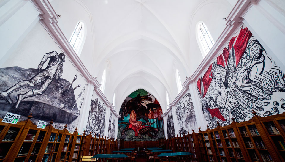 Mural Biblioteca Pública de Jiquilpan Michoacán 2