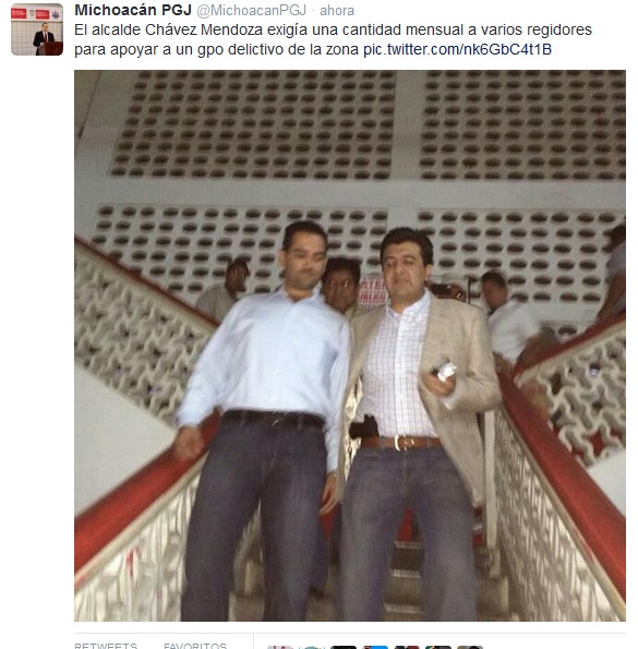 alcalde de apatzingán detenido procu tuit