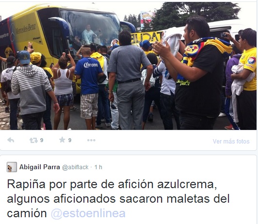 america camión robado descompuesto