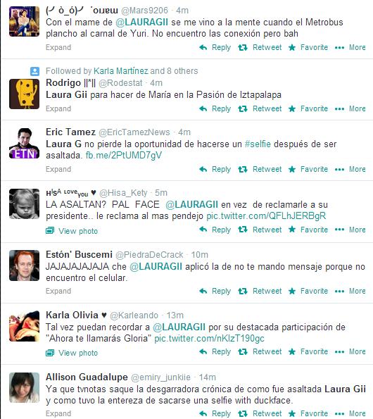 asalto a laura g en redes