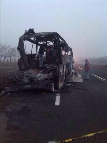 choque en veracruz autobús quemad