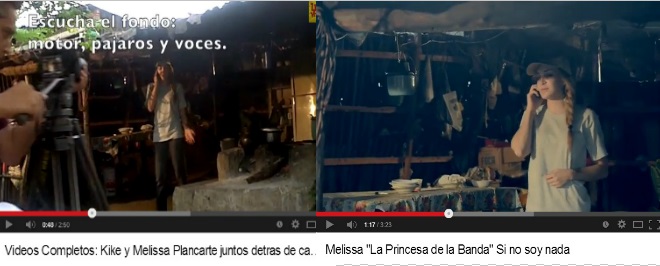 comparativa video Melissa Plancarte y detrás de cámaras