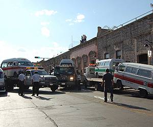 Desalojo del Centro de Morelia de  transportistas liderados por Pasalagua en marzo del 2010 / Foto: OEM