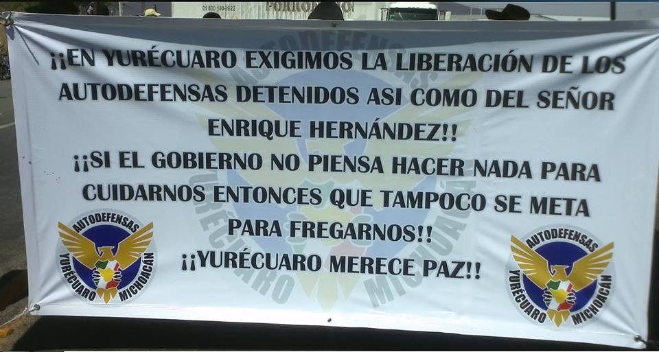 exigen liberación de Enrique Hernández, líder de autodefensas de Yurécuaro