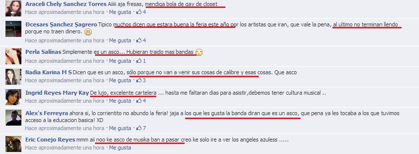 expo feria fb coments polémica