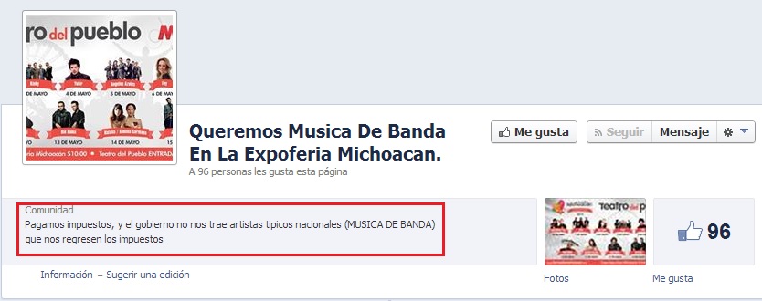 expo feria fb fanpage queremos música de banda