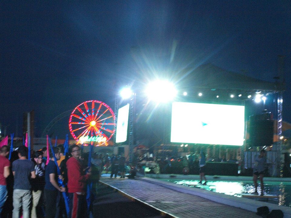 Ensayos de los espectáculos a presentarse en la Expoferia Michoacán la noche previa a su inauguración