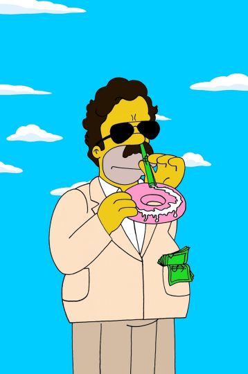  homero simpson como el chapo guzman