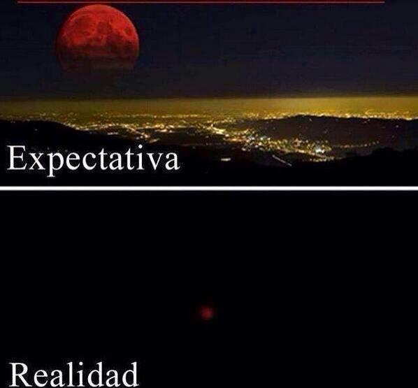 luna roja meme expectativa realidad