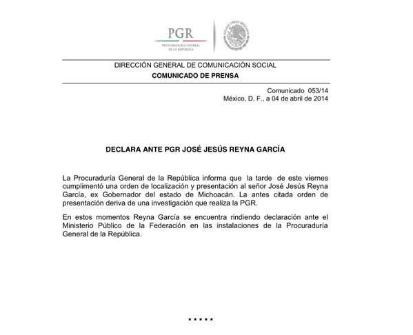 pgr detención jesús reyna