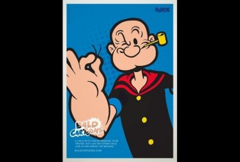 popeye sin pelo campaña de cáncer