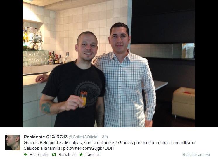 rené de calle 13 con fan