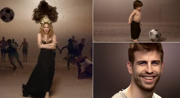 Shakira, Piqué y Milan video La La La Mundial Brasil 2014