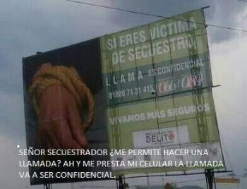 Si eres victima de secuestro