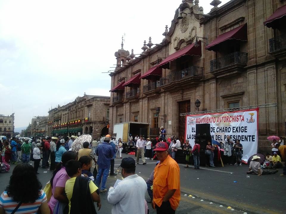antorcha campesina en morelia centro